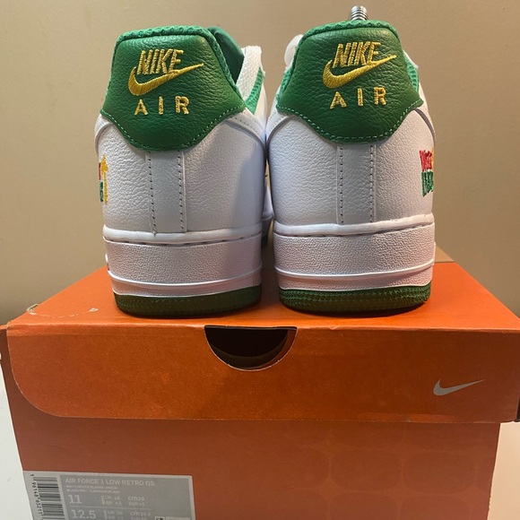 🔥 NIKE AIR FORCE ONE ‘WEST INDIES’ GREEN YELLOW MEN SIZE 11 DX1156100 NEW W/BOX - Picture 4 of 12